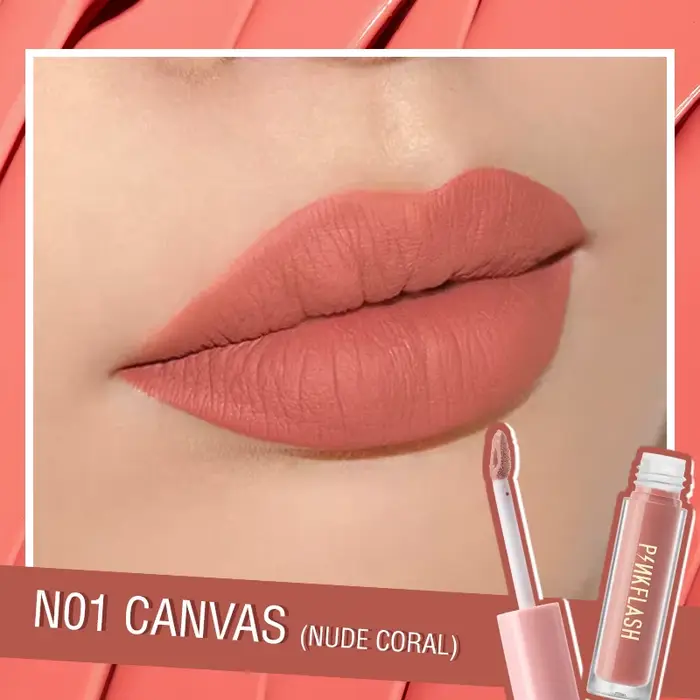 PINKFLASH gros mat rouge à lèvres doux rouge nu rose fondant crème à lèvres imperméable maquillage b