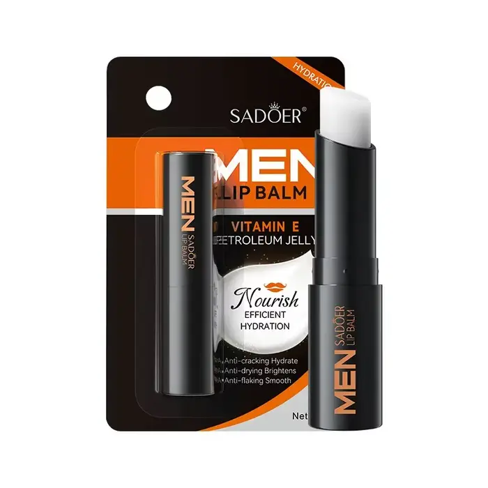 Baume à lèvres hydratant et réparateur anti-gerçures Sadoer pour hommes – Soin nourrissant pour les