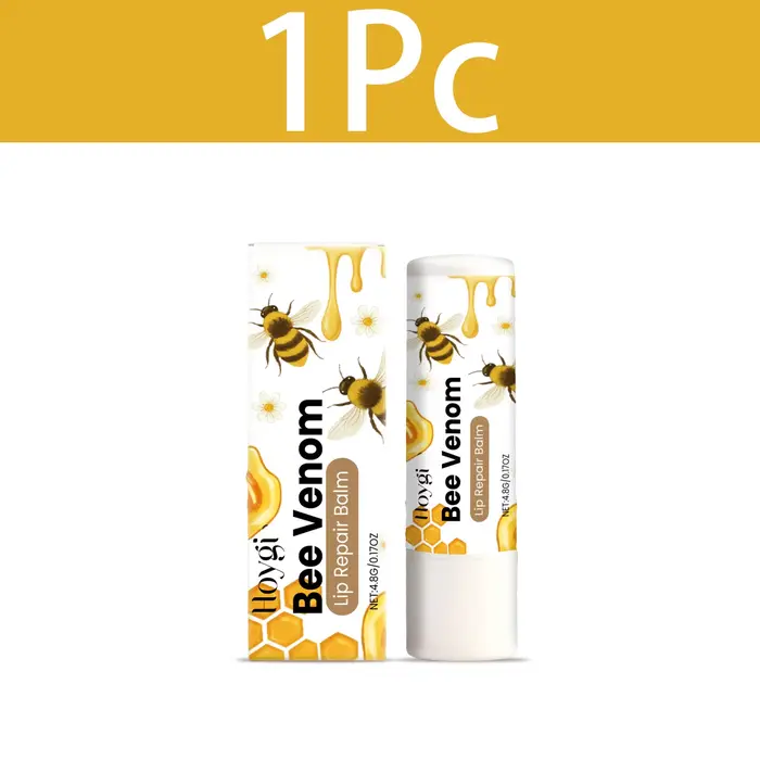 Baume à lèvres HOYGI au venin d'abeille, rouge à lèvres réparateur apaisant, anti-dessèchement et an