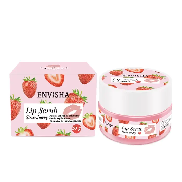 ENVISHA – baume à lèvres à la fraise, crème à base de sucre, exfoliant, hydratant, nourrissant, répa