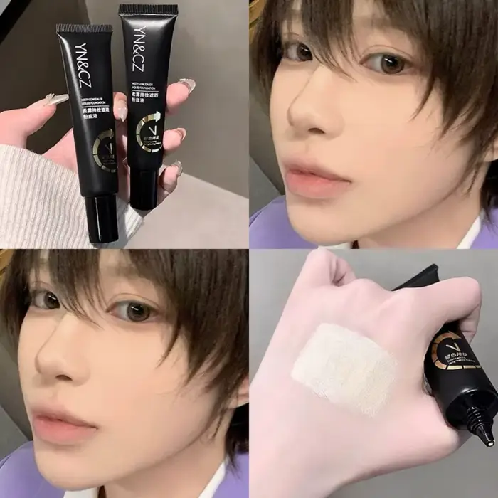 Fond de Teint Liquide Teint Unifiant Blanc Ivoire 30ml, Crème Correctrice Mate Pure White COS Stage 