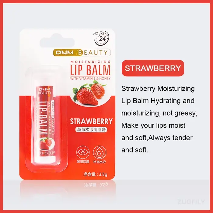 Baume à lèvres aux fruits frais, huile hydratante, rouge à lèvres Transparent, brillant à lèvres hyd