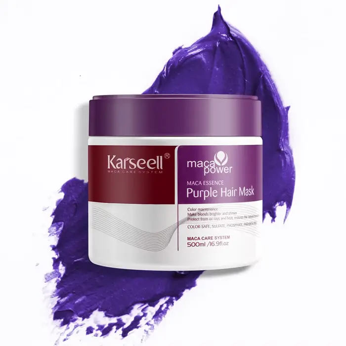 Karseell – masque capillaire violet professionnel, 100ml/500ml, neutralise les tons jaunes en laiton
