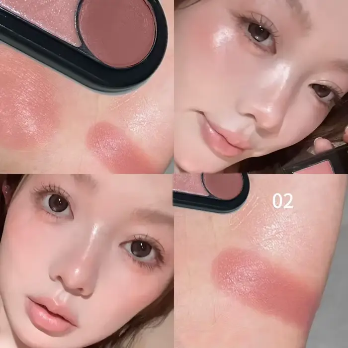 Baume bicolore Herorange, texture fine, multi-usages pour le blush et le highlight, look nude nature