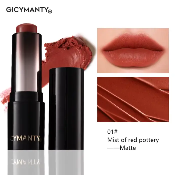GICYMANTY Rouge à lèvres mat Teinte discrète Teinte à lèvres longue tenue Anti-transfert Soyeux et l