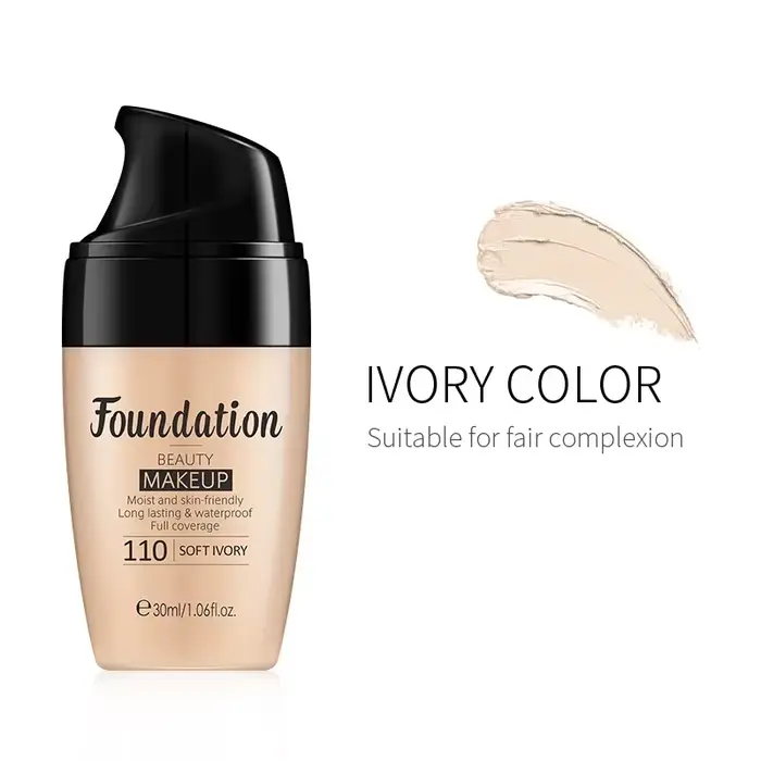 Fond de teint liquide LAIKOU, plusieurs teintes, fini naturel hydratant, crème couvrante, base de ma