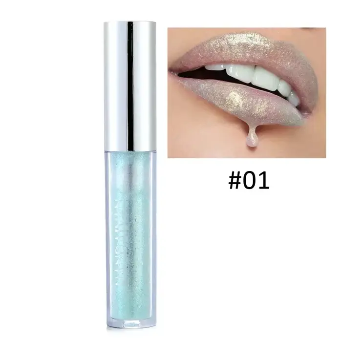 Rouge à Lèvres Liquide Holographique au Laser, Pigment Sirène, Brcorporelle à Paillettes, Imperméabl