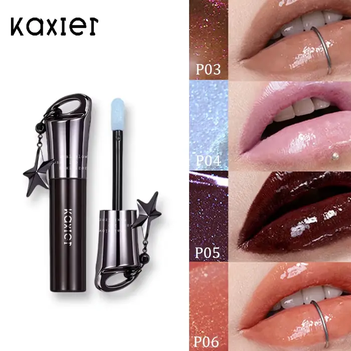 Kaxier Mirror Lip Gloss Brillant Nourrissant Scintillant Gothique Fumé Nude Rouge à Lèvres Foncé Fini