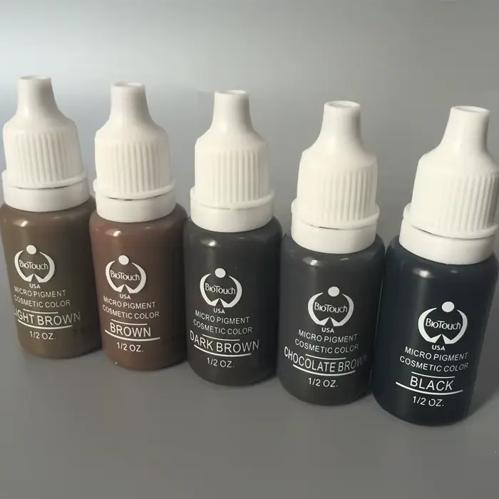 5 couleurs maquillage Permanent sourcil encre lèvres ligne des yeux ensemble d'encre de tatouage Mic