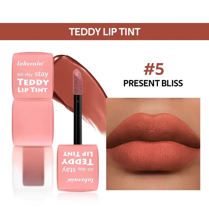 Teinte à lèvres Teddy, maquillage imperméable, tache à lèvres, Super séjour, rouge à lèvres mat long