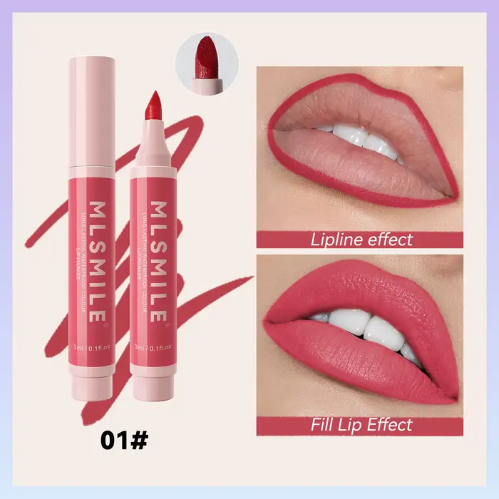 Crayon à lèvres mat, crayon rouge à lèvres, imperméable, résistant à la sueur, longue durée, hydrata