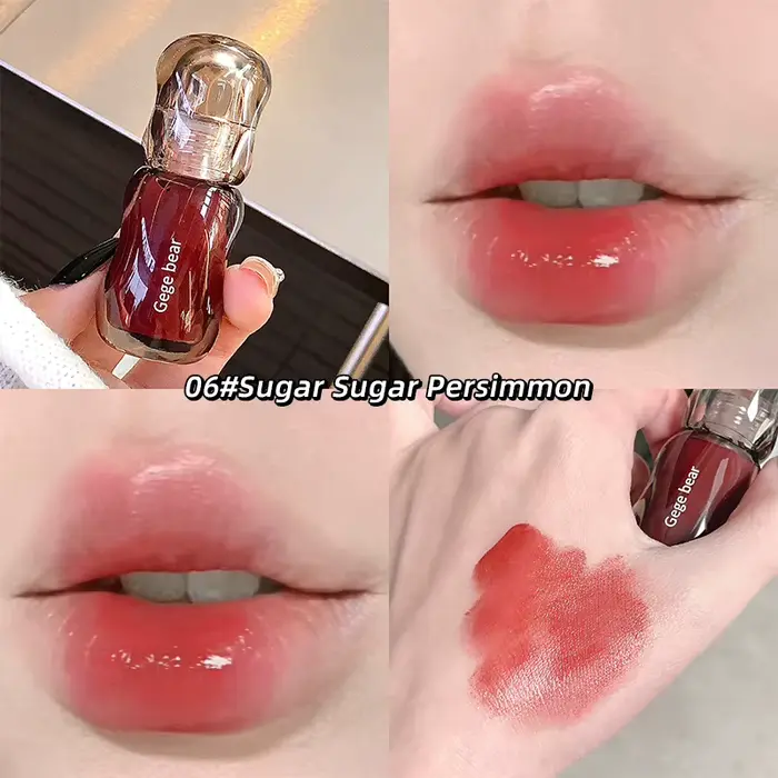 Gege Bear – baume à lèvres en cristal, brillant à lèvres hydratant, huile gelée, liquide longue duré