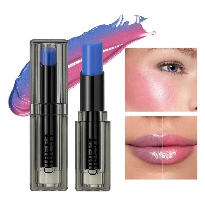 Rouge à lèvres thermosensible bleu-rose, baume à lèvres coloré hydratant, teinte longue durée nourri