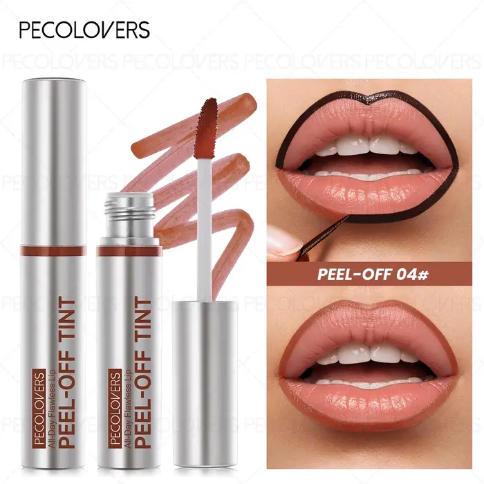 Crayon à lèvres peel-off effet tatouage, Teinte à lèvres mate longue tenue waterproof, Maquillage hy