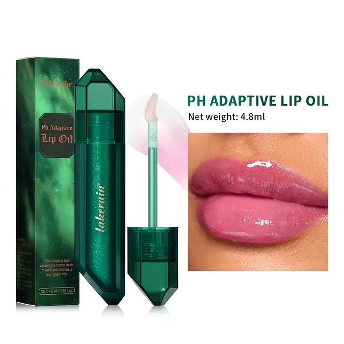 rare Huile à lèvres magique pH adaptatif, couleur changeante, ton rose, hydratant, nourrissant pour