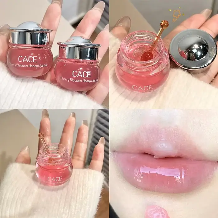 Pot mignon huile pour les lèvres frais cerise miel baume à lèvres longue durée hydratant clair huile