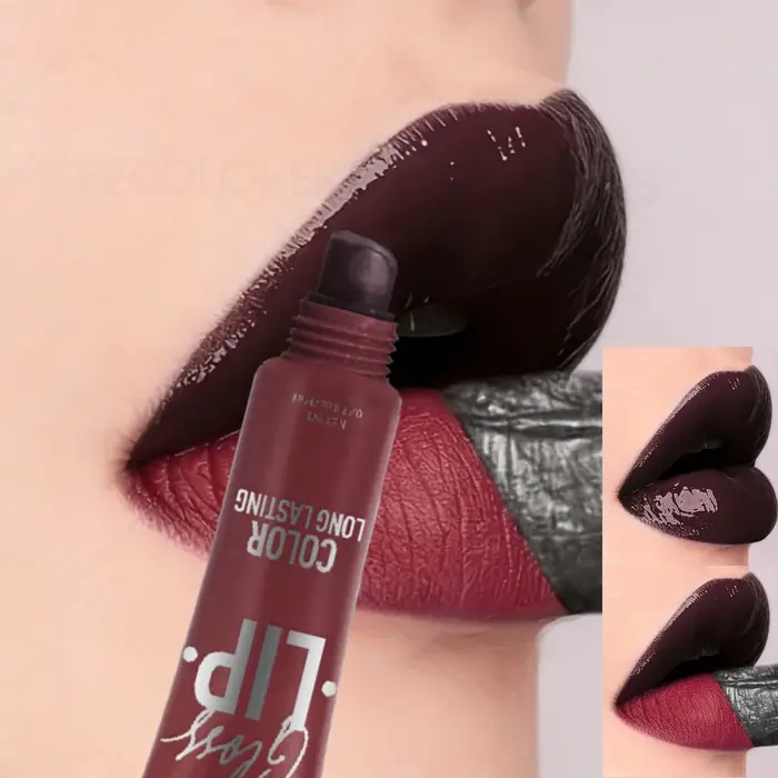 1PC Gloss à lèvres semi-permanent durable