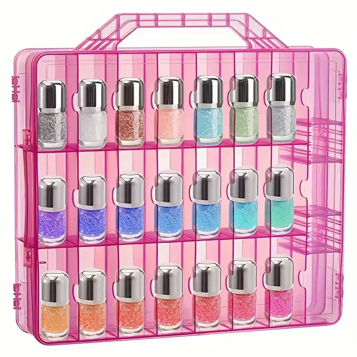 48 boîtes de rangement pour rouge à lèvres et vernis à ongles, boîte de rangement portable en plasti