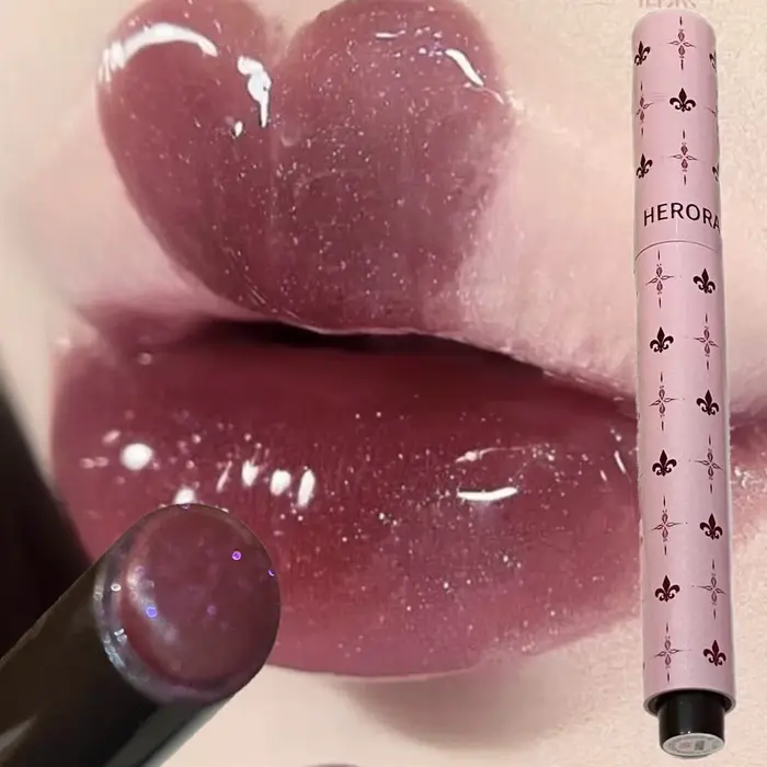 Stylo à gelée pour les lèvres scintillant violet mûrier