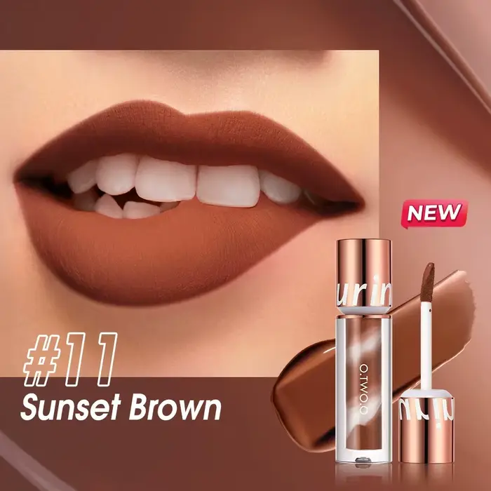 O.TWO.O plus récent Rouge à lèvres imperméable maquillage brillant à lèvres Rose Rouge soie Liptint