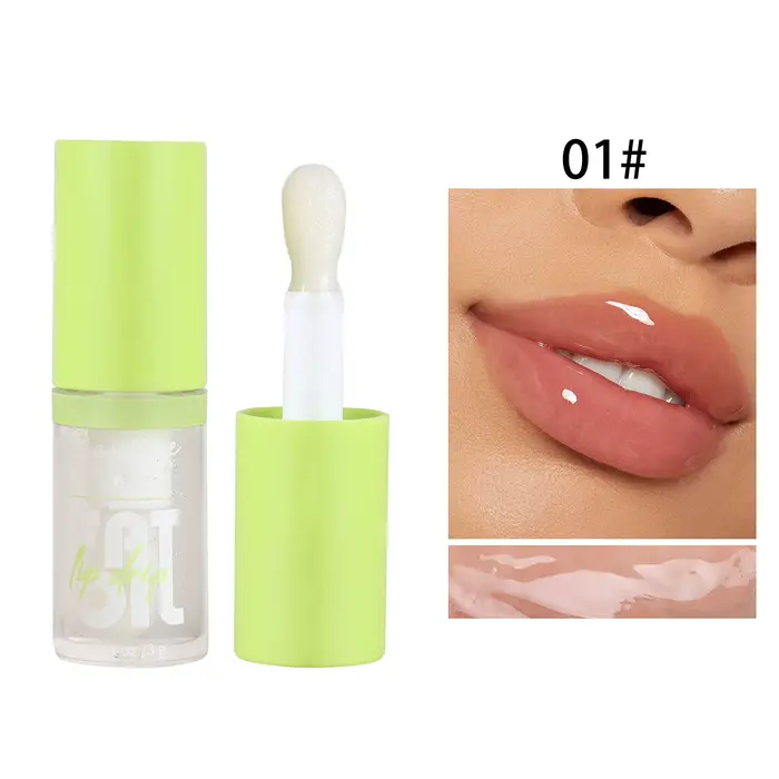 Green Mirror Lip Gloss fait les lèvres dodues humides et améliore l'humidité des lèvres