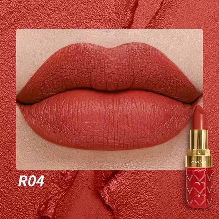 Rouge à lèvres mat nu 4 couleurs, imperméable, longue durée, ne se décolore pas, Sexy, rouge, rose,