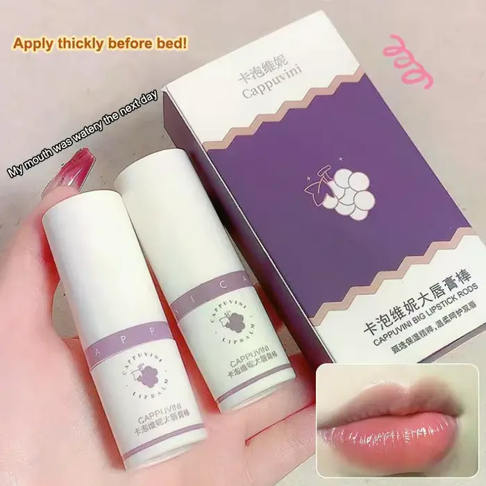 Cappuvini raisin rouge à lèvres bâton 8g hydratant nourrissant hydratant lèvres apaisantes et tendre