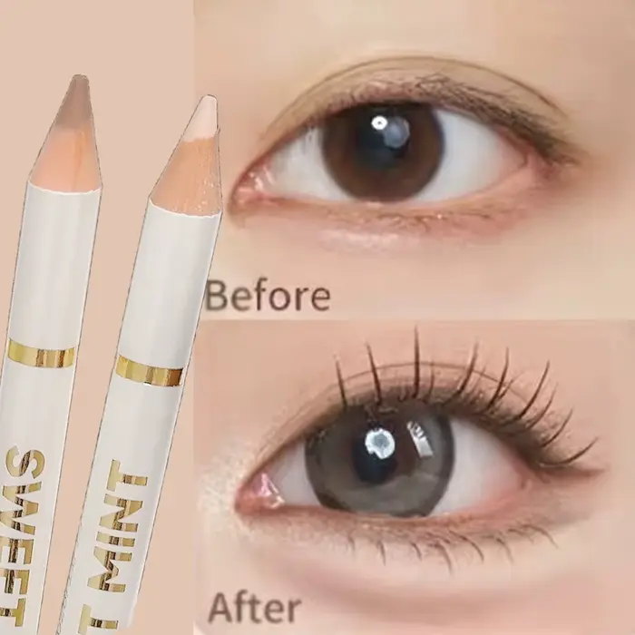 Crayon sous les yeux 2 en 1, Beige mat, surligneur éclaircissant, Aegyo Sal couché, ver à soie, fard à paupières, crayon à lèvres marron nu