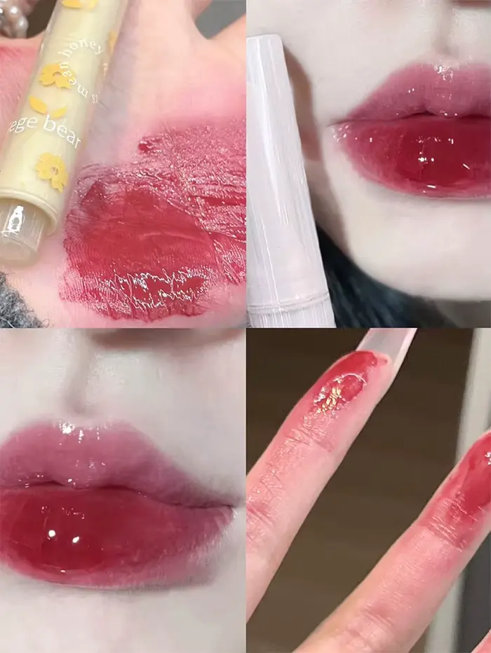 Gege bear Huayumi rouge à lèvres hydratant miroir paillettes gelée amour rouge à lèvres rouge à lèvr