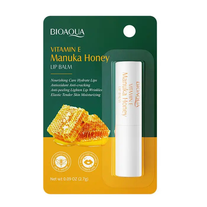 Baume à lèvres au miel et à la vitamine E, hydratant longue durée, Anti-fissuration, bâton d'essence