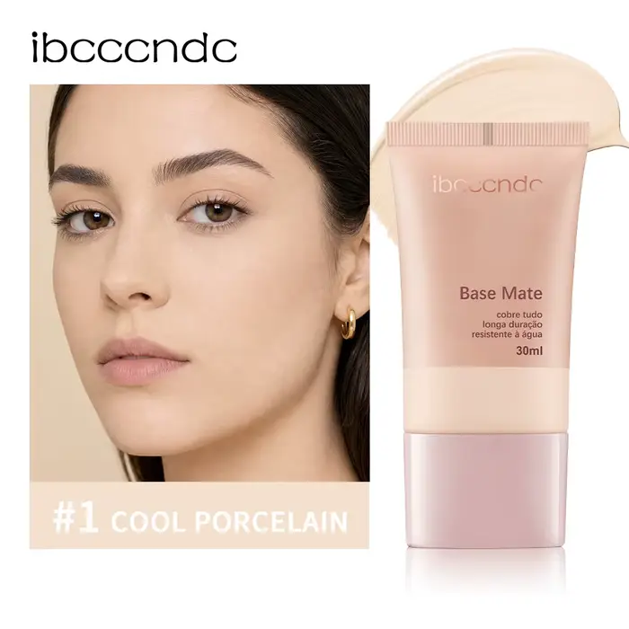 Fond de teint mat 30 ml, couvrance naturelle, longue tenue, imperméable, résistant à la transpiratio