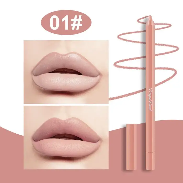 Matte 6 couleurs crayon à lèvres Contour des lèvres rouge à lèvres haute Pigment nu rouge à lèvres s