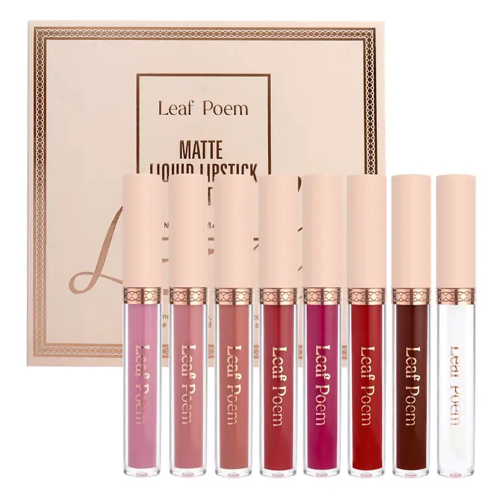 8 pièces de rouge à lèvres liquide mat, gloss à lèvres - imperméable, anti-adhésif, gloss à lèvres l