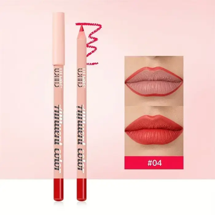 Crayon à lèvres imperméable, 8 couleurs, longue durée, naturel, teinte de Contour rouge, Sexy, rouge