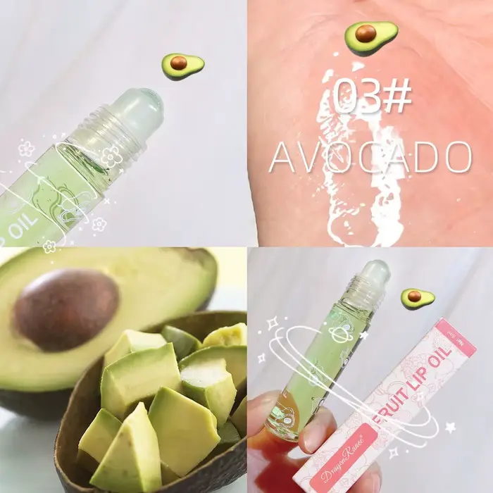 Huile à lèvres roll-on, brillant à lèvres hydratant et hydratant, baume à lèvres nourrissant liquide