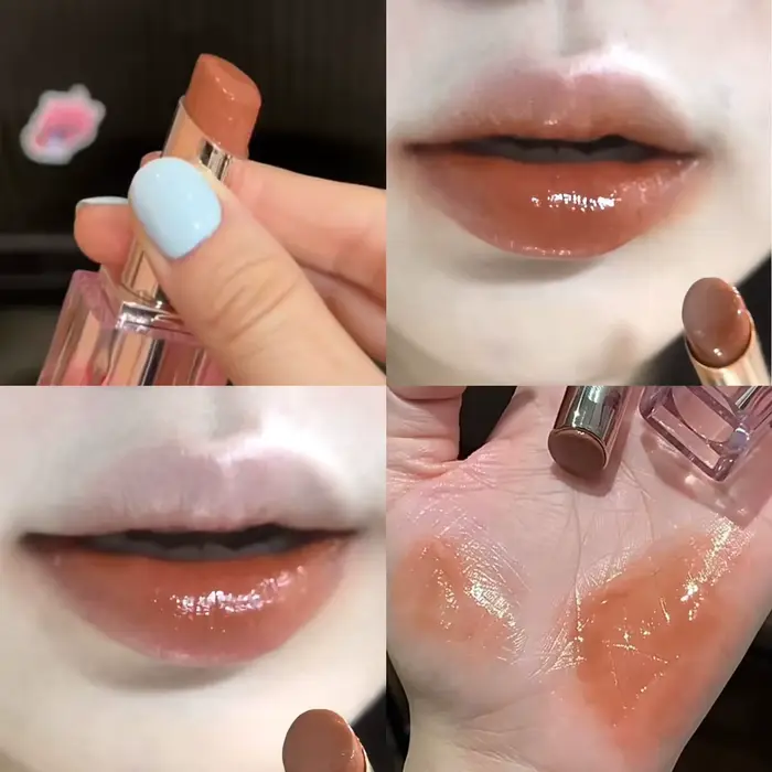 Rose miroir eau lumière solide brillant à lèvres faible Saturation miroir gelée nue rouge à lèvres h