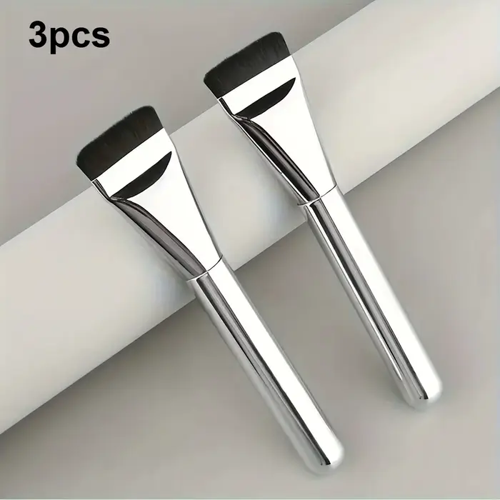 Pinceau à fond de teint plat, pinceau de maquillage à une seule ligne pour fond de teint liquide