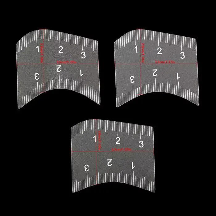 [CO] Lot de 3 règles de traçage des lèvres, outil rapide pour la conception en 1 minute, pochoirs po