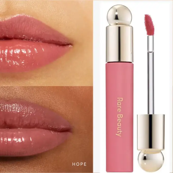 Brillant à lèvres liquide lisse, beauté rare, hydratant, durable, naturel, lumineux, léger, réparati