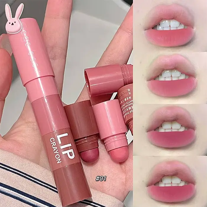 Gege Bear-Rouge à Lèvres Velours 256, 4 en 1, Super Stay, Maquillage, Rose, Rouge, Longue Tenue, Imp