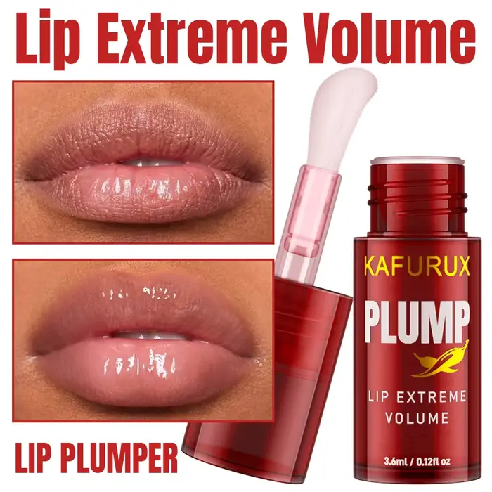 1PC Chili Pepper Lip Plumper huile longue durée hydratant brillant à lèvres sérum volumateur instantané Essence