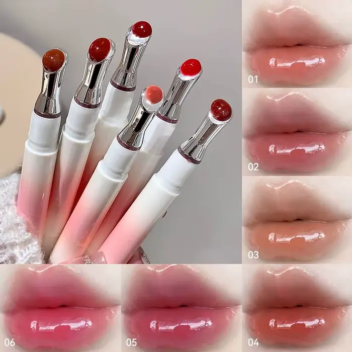 Kakashow miroir aqueux brillant à lèvres fer brosse tête gelée