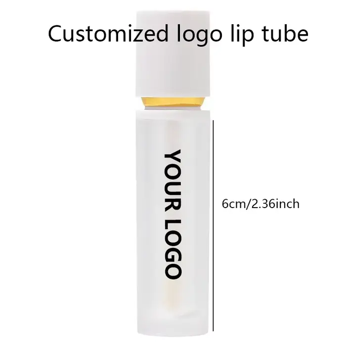 【Personnalisation du logo】 Tube de couleur pour les lèvres rond gradué de 8 ml, 50 pièces, contenant