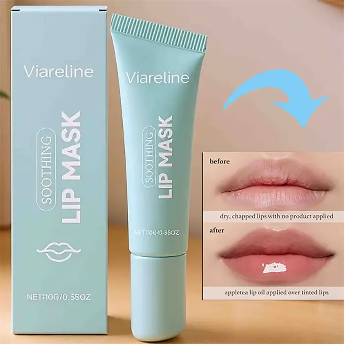 Masque apaisant pour les lèvres, baume réparateur hydratant pour lèvres sèches, anti-gerçures, soin