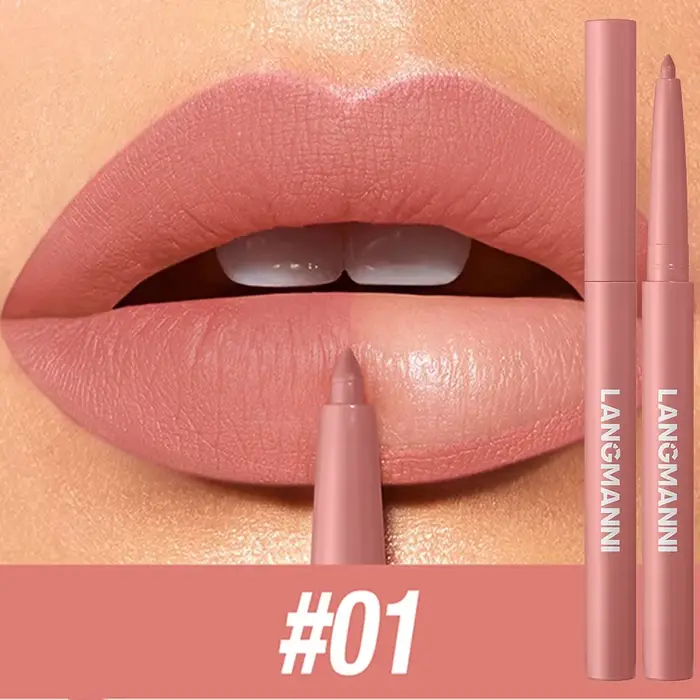 LANGMANNI – stylo à lèvres velours mat, Sexy, imperméable, soyeux, Contour naturel, tasse antiadhési