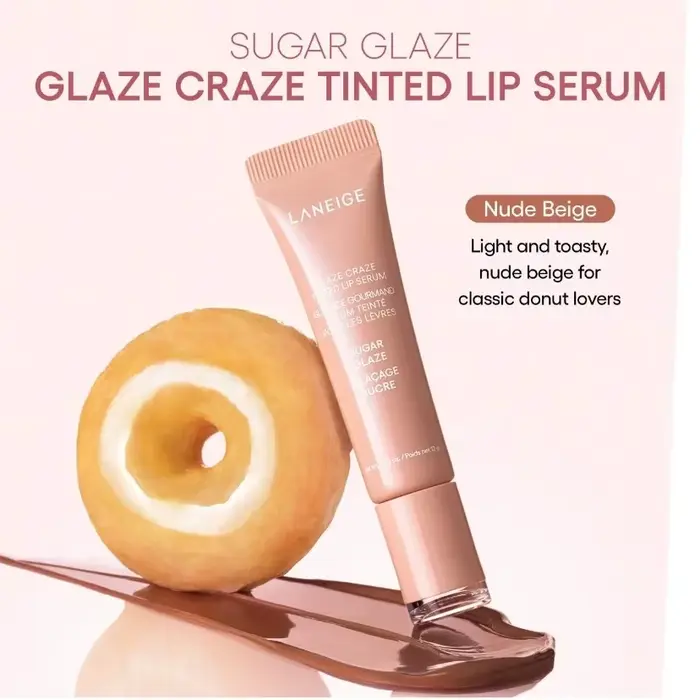 Baume à lèvres Laneige Donut Strawberry Sugar, brillant et repulpant, huile à lèvres hydratante, exf