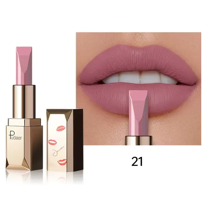 Rouge à lèvres velours soyeux mat, durable, imperméable et résistant à la transpiration, adapté au m