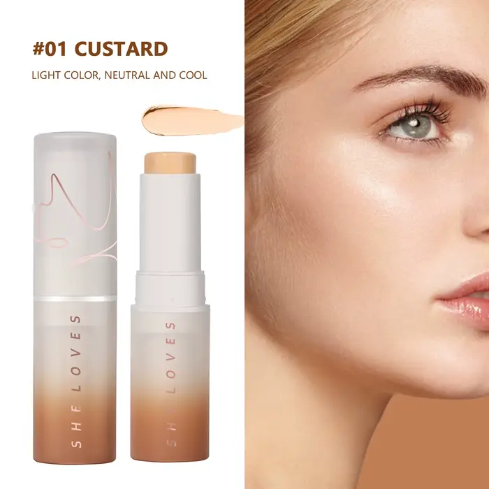 Stick de fond de teint mat à couvrance totale, base de maquillage pour le visage, crème légère et ve