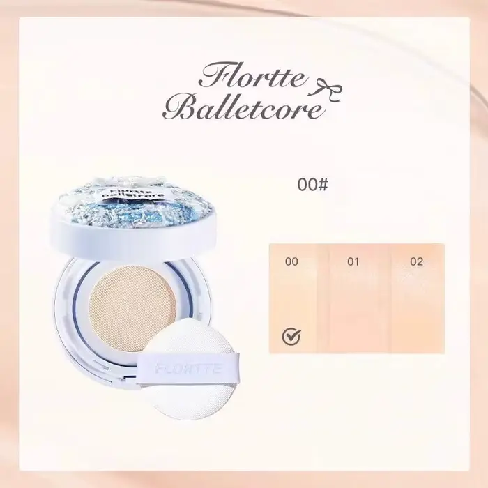 FLORTTE Base De Maquillage Ballet fond De teint liquide végétalien doux coussin d'air BB CC crème co