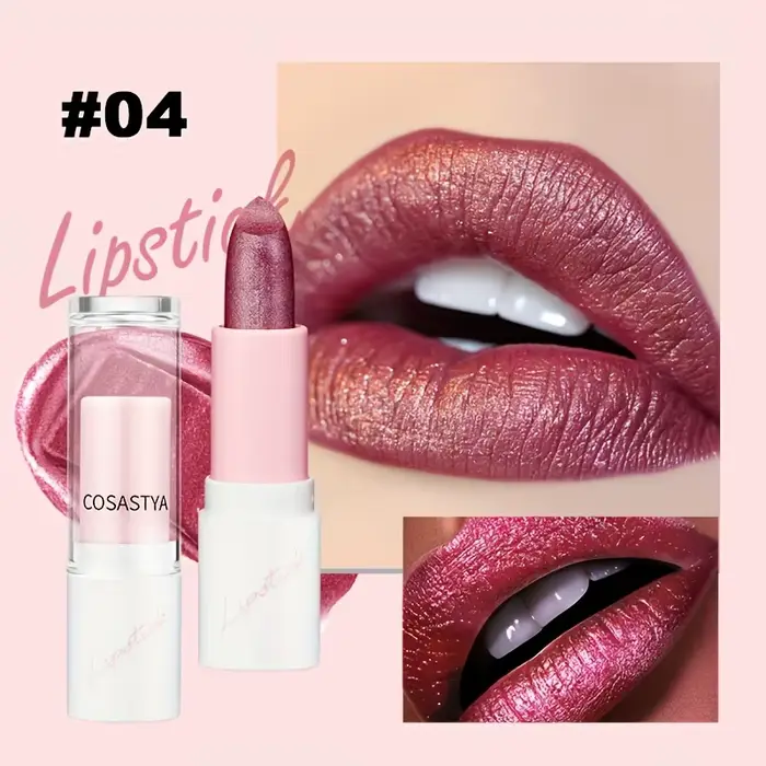 Rouge à lèvres scintillant, 6 pièces, maquillage longue durée, hydratation intense